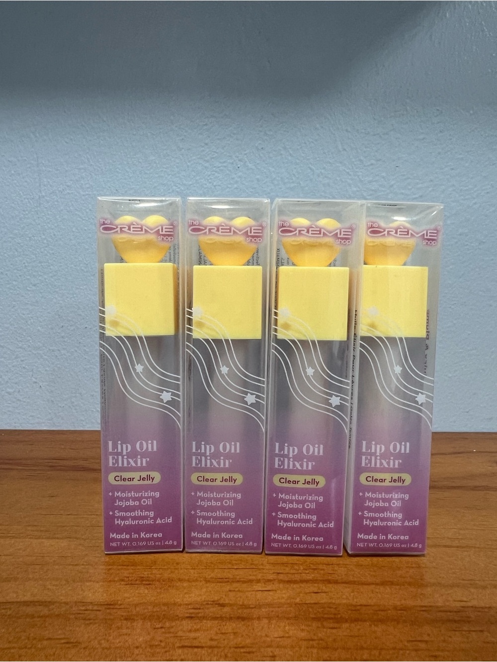 The Crème Shop Lip Oil Elixir Clear Jelly Lot Of 4 - BRAND NEW NEVER USED